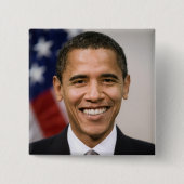 Amerikaans President kiest Barack Obama Vierkante Button 5,1 Cm (Voorkant)