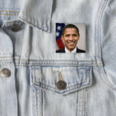 Amerikaans President kiest Barack Obama Vierkante Button 5,1 Cm (In situ)