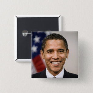 Amerikaans President kiest Barack Obama Vierkante Button 5,1 Cm