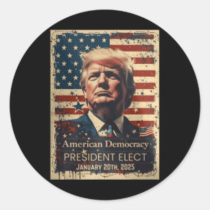 Amerikaans President kiest inauguratie DA Ronde Sticker