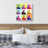 Amerikaans President Obama Funky Moderne Pop Art 8 Canvas Afdruk (Insitu (Slaapkamer))