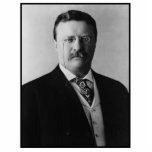 Amerikaans President Theodore Teddy Roosevelt Fotobeeldje Ornament<br><div class="desc">Met de moord op President William McKinley werd Theodore Roosevelt, nog geen 43, het 26e en jongste President in de geschiedenis van het land (1901-1909). Hij bracht nieuwe opwinding en macht naar de kantoor en leidde het Congres en het Amerikaanse publiek in de richting van progressieve hervormingen en een sterk...</div>