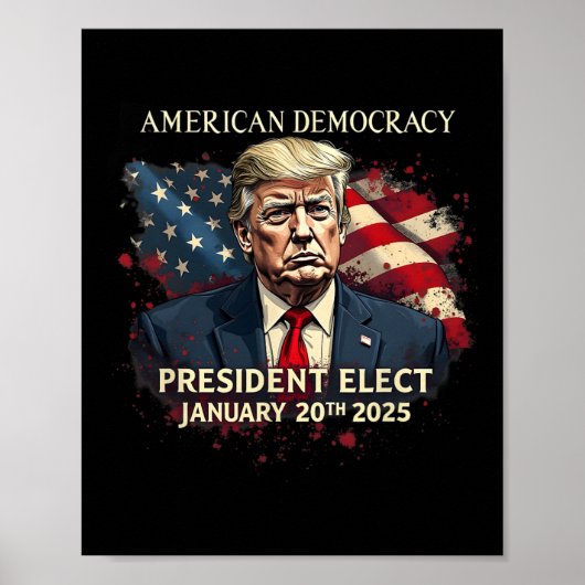 Amerikaans President voor Democratie kiest Donald Poster (Voorkant)