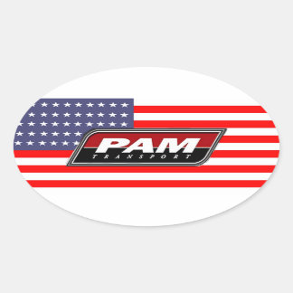 Amerikaans Pride PAM Transport Ovale Sticker