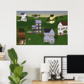 Amerikaans primitief landschap poster (Thuiskantoor)