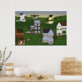 Amerikaans primitief landschap poster (Keuken)