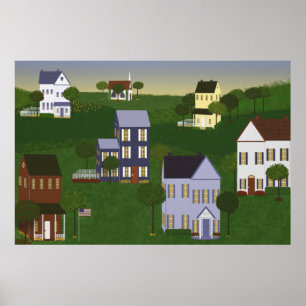 Amerikaans primitief landschap poster
