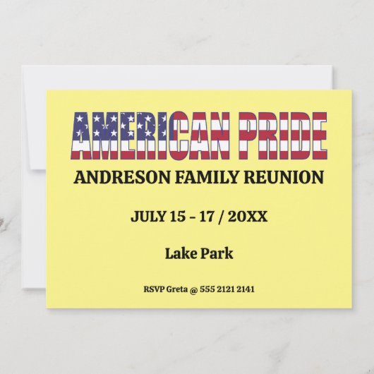 AMERIKAANS PrOUD modern VS vlag script Kaart (Achterkant)