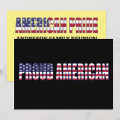AMERIKAANS PrOUD modern VS vlag script Kaart (Voorkant / Achterkant)