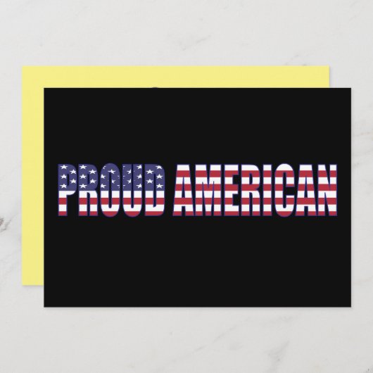 AMERIKAANS PrOUD modern VS vlag script Kaart (Voorkant / Achterkant)
