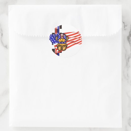 AMERIKAANS RACEN RONDE STICKER (Tas)