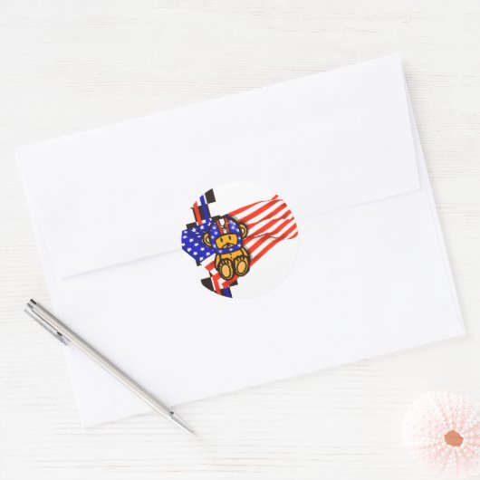 AMERIKAANS RACEN RONDE STICKER (Envelop)