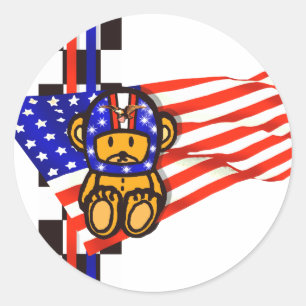 AMERIKAANS RACEN RONDE STICKER