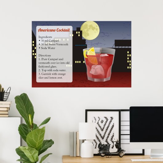 Amerikaans recept poster (Thuiskantoor)