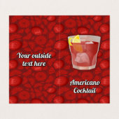 Amerikaans recept visitekaartje (Buitenkant ongevouwen)