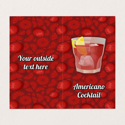 Amerikaans recept visitekaartje (Buitenkant ongevouwen)