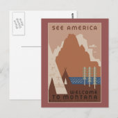  Amerikaans reisbureau Briefkaart (Voorkant / Achterkant)