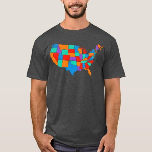 amerikaans retro t-shirt (Voorkant)