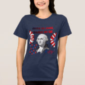 Amerikaans revolutionair motto solide marine Tri-Blend shirt (Voorkant)