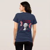 Amerikaans revolutionair motto solide marine Tri-Blend shirt (Achterkant volledig)
