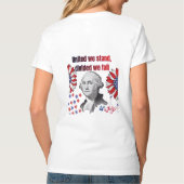 Amerikaans revolutionair motto wit t-shirt (Achterkant)