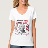 Amerikaans revolutionair motto wit t-shirt (Voorkant)