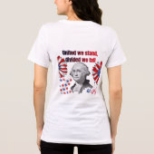 Amerikaans revolutionair motto wit Tri-Blend shirt (Achterkant)