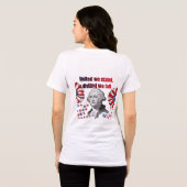Amerikaans revolutionair motto wit Tri-Blend shirt (Achterkant volledig)
