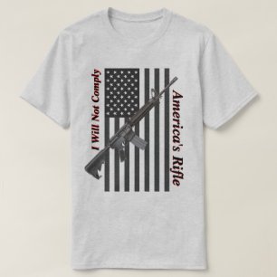 Amerikaans riffle Vlag I voldoet niet aan licht T-shirt