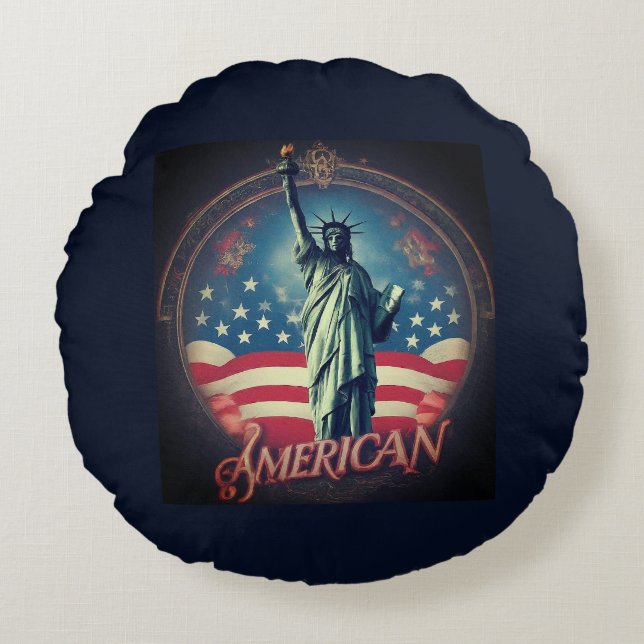 Amerikaans Rond Kussen (Voorkant)