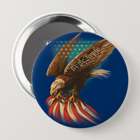 Amerikaans Ronde Button 4,0 Cm (Voorkant /achterkant)
