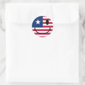 Amerikaans Ronde Sticker (Tas)