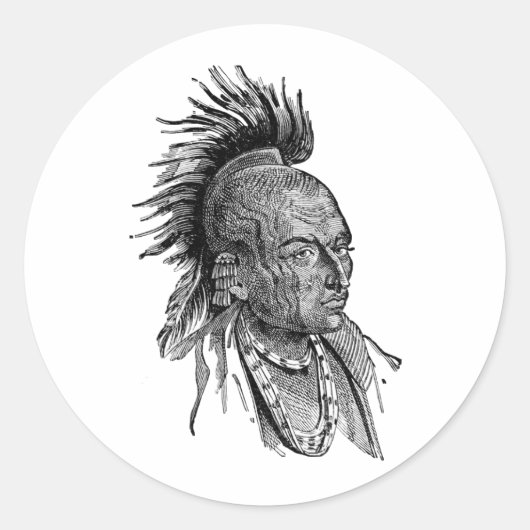 Amerikaans Ronde Sticker (Voorkant)