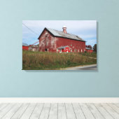 Amerikaans Rood Canvas Afdruk (Insitu (Houten vloer))