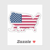 Amerikaans rood wit blauw sterren en strepen vlag sticker (Vel)