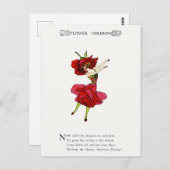 Amerikaans Roos van schoonheid, Whimsical Flowers  Briefkaart (Voorkant / Achterkant)