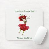 Amerikaans Roos van schoonheid, Whimsical Flowers  Muismat (Met muis)