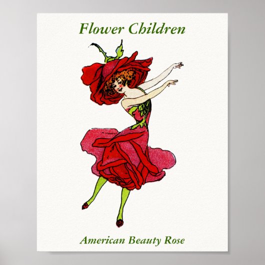 Amerikaans Roos van schoonheid, Whimsical Flowers  Poster (Voorkant)