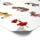 Amerikaans Roos van schoonheid, Whimsical Flowers  Poster (Hoek)