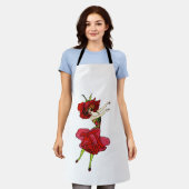 Amerikaans Roos van schoonheid, Whimsical Flowers Schort (Gedragen)
