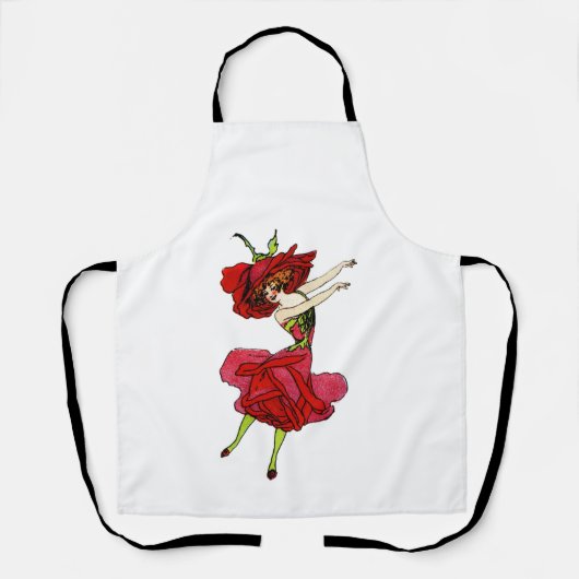 Amerikaans Roos van schoonheid, Whimsical Flowers Schort (Voorkant)