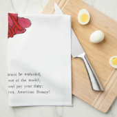 Amerikaans Roos van schoonheid, Whimsical Flowers Theedoek (Quarter Fold)