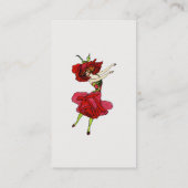 Amerikaans Roos van schoonheid, Whimsical Flowers Visitekaartje (Achterkant)
