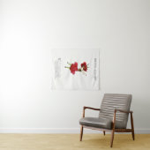 Amerikaans Roos van schoonheid, Whimsical Flowers  Wandkleed (In Situ (horizontaal))