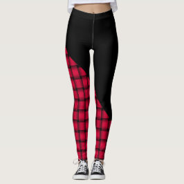 Amerikaans Roos Weefpatroon met Zwart Leggings
