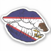 Amerikaans Samoa Amerikaans Samoaans Lippenstift L Sticker (Voorkant)