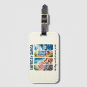 Amerikaans Samoa Bagagelabel – Winden en Oceaan (Voorkant (verticaal))