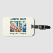 Amerikaans Samoa Bagagelabel – Winden en Oceaan (Voorkant (horizontaal))