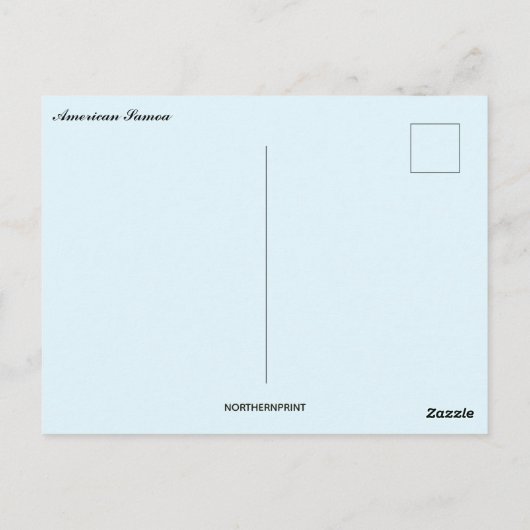 Amerikaans Samoa Briefkaart (Achterkant)