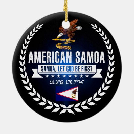 Amerikaans Samoa Keramisch Ornament (Achterkant)